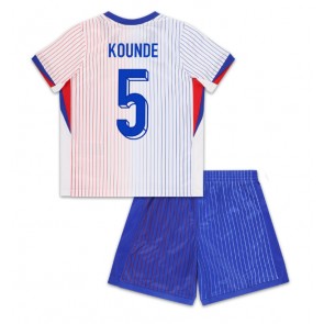 Francie Jules Kounde #5 Dětské Venkovní dres komplet ME 2024 Krátký Rukáv (+ trenýrky)